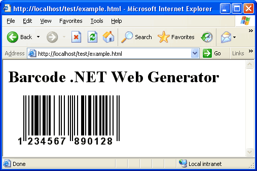 Screenshot for BarCode ASP.NET Web Control 1.5 1.6