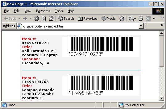 ISS and Barcode ActiveX