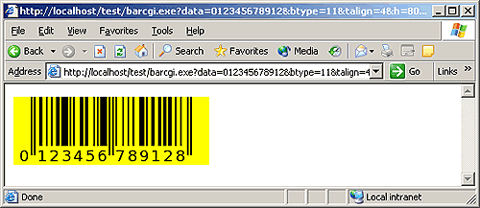 Using Barcode CGI barcode generator