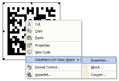 Word and Barcode ActiveX properties