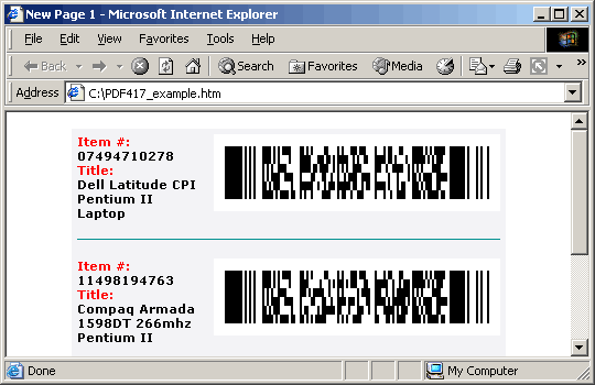 ISS and PDF417 Barcode ActiveX